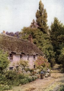 Cottages at Dunster, Somerset  by Alfred Robert Quinton